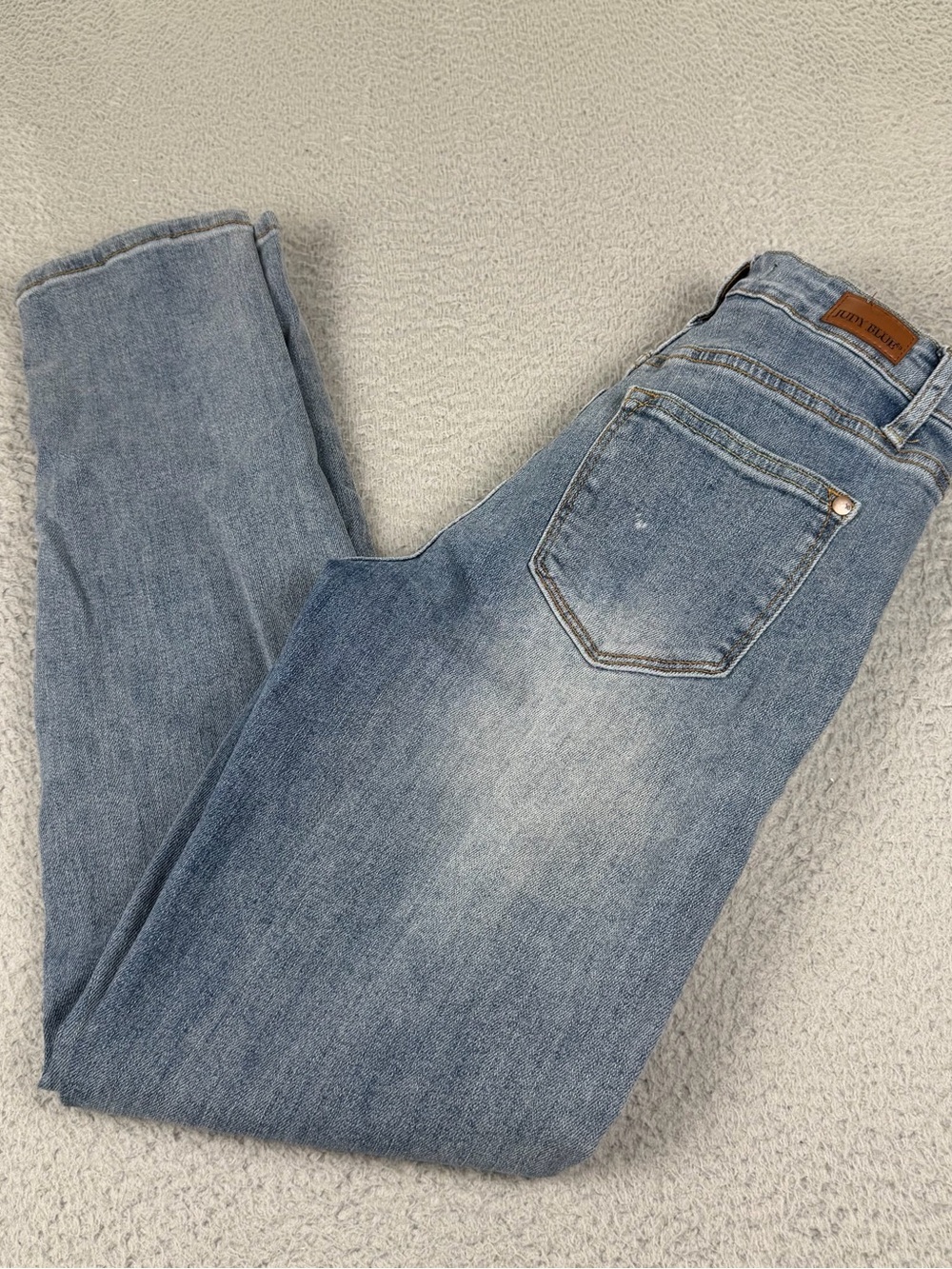 Judy Blue Jeans Womens 1 / 25 Blue Denim Boyfriend Fit Straight Leg Preppy